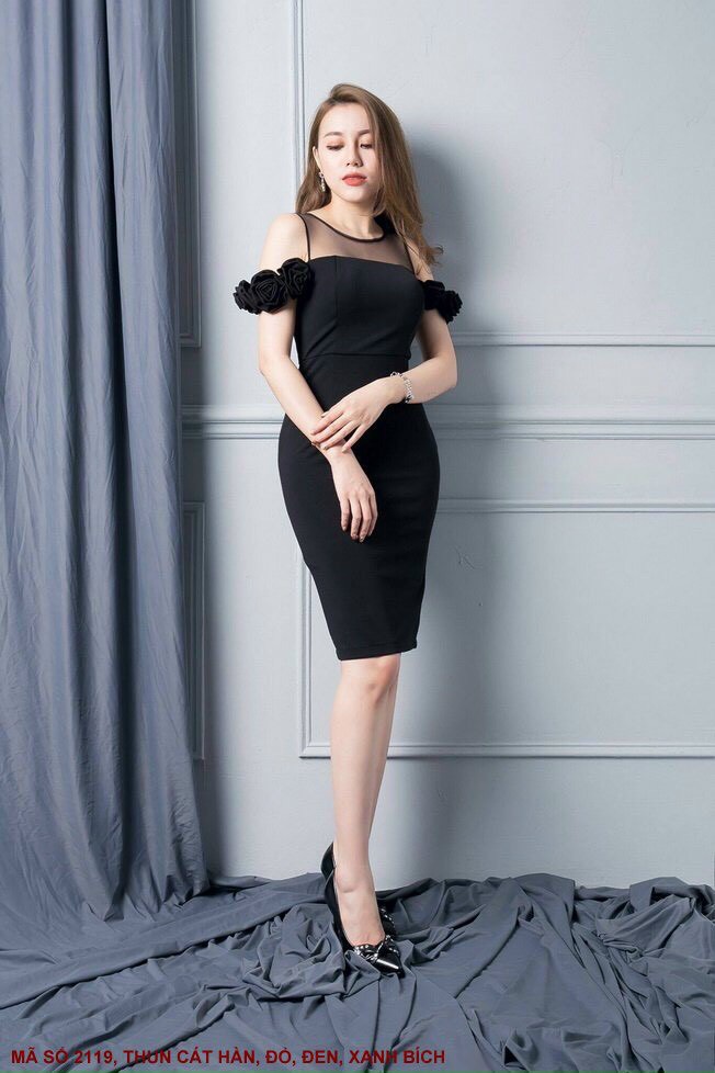 Đầm Rớt Vai - D2119